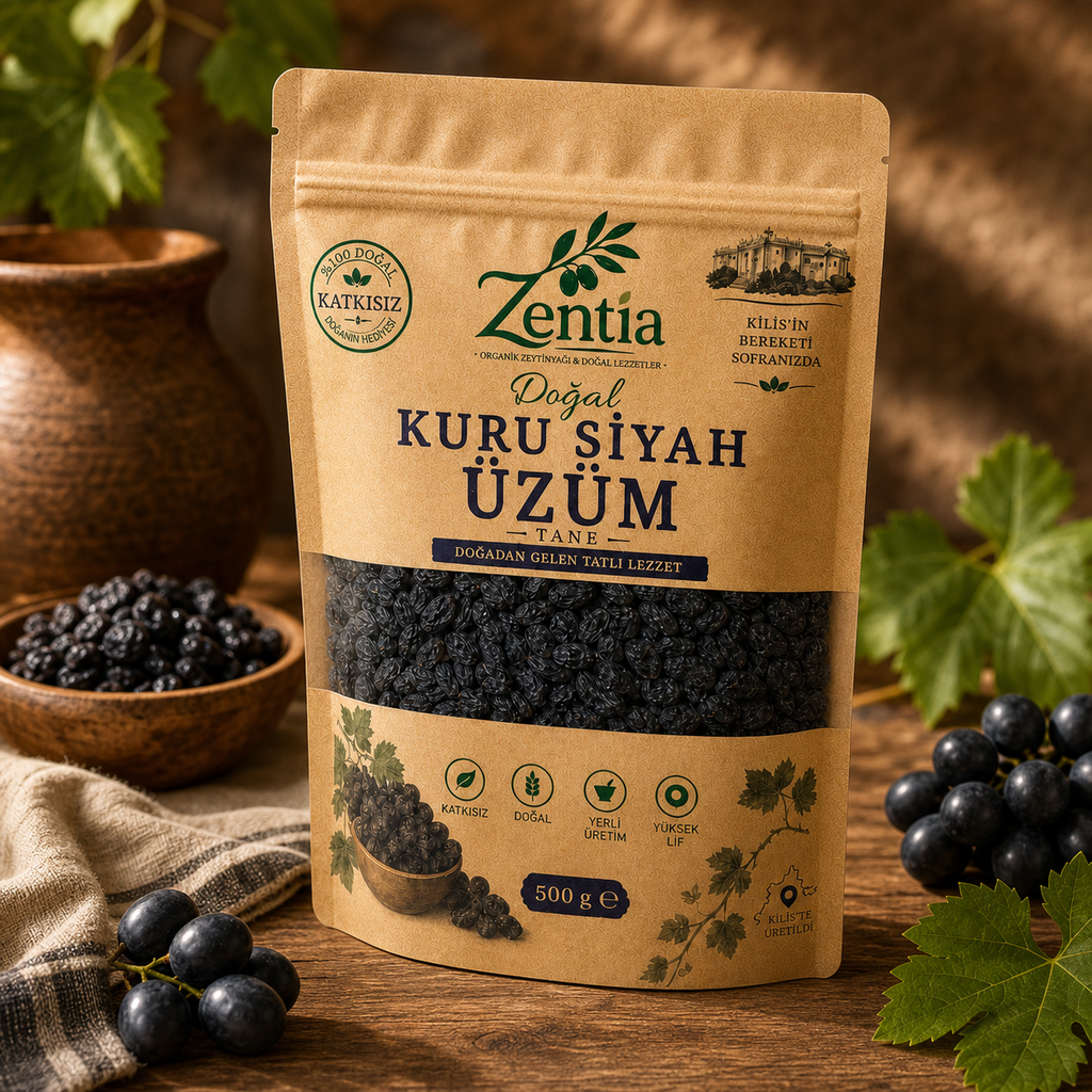 zentia kuru siyah uzum 100g sag uc ceyrek