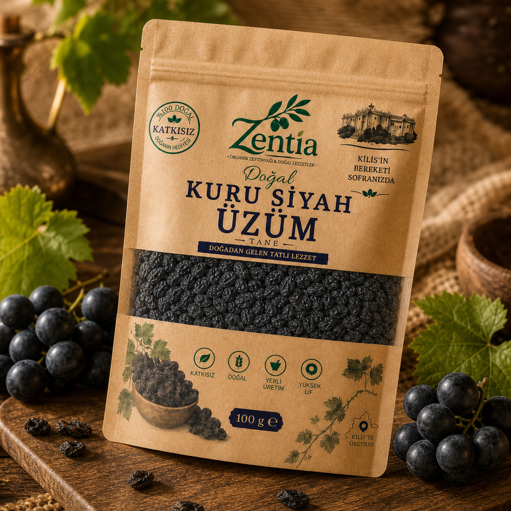 zentia kuru siyah uzum 500g yukaridan uc ceyrek 1