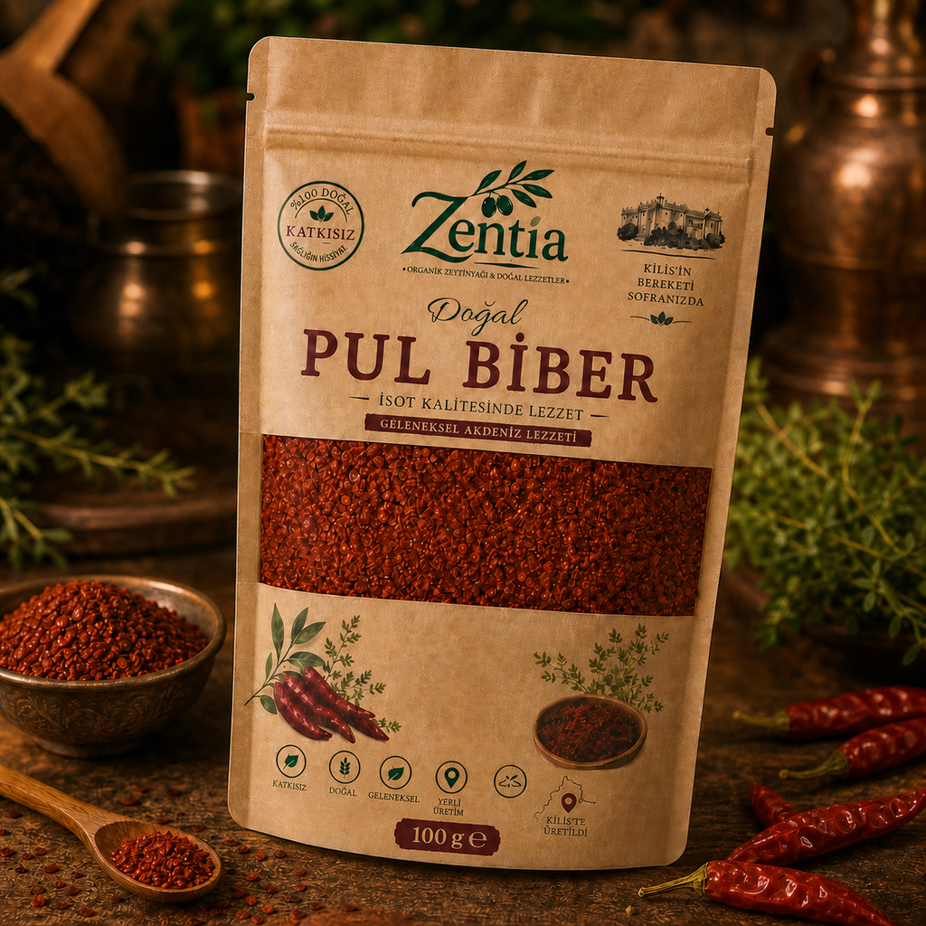 zentia pul biber 100g yukaridan uc ceyrek