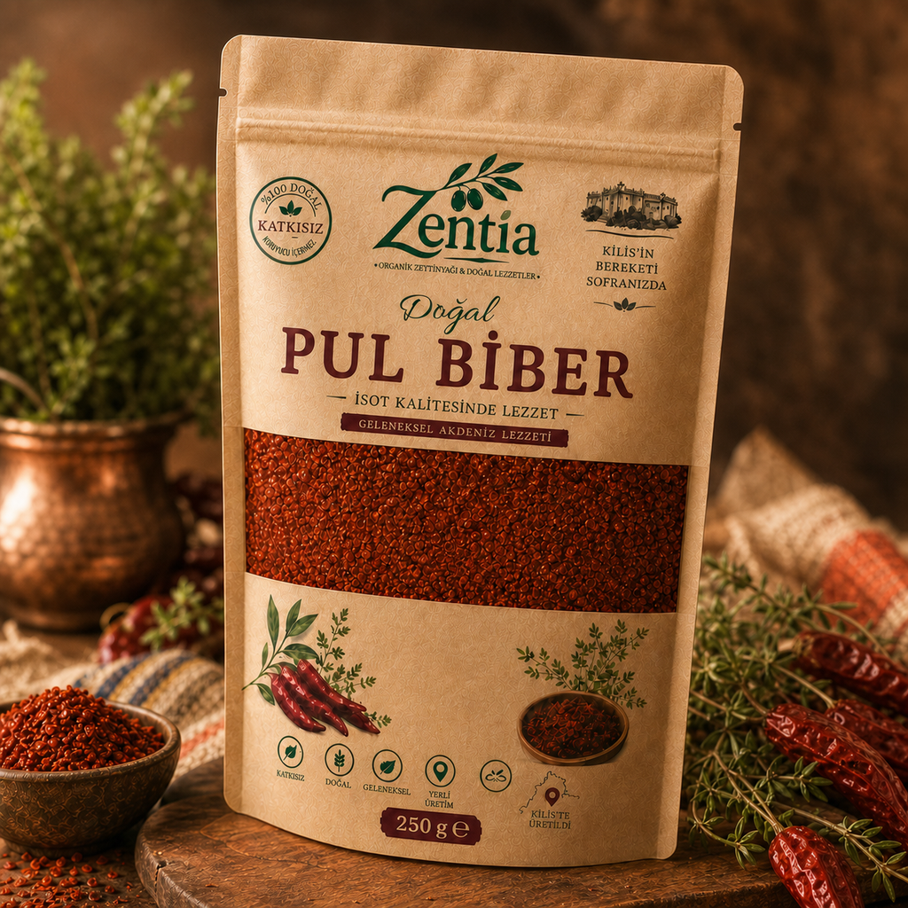 zentia pul biber 250g yukaridan uc ceyrek