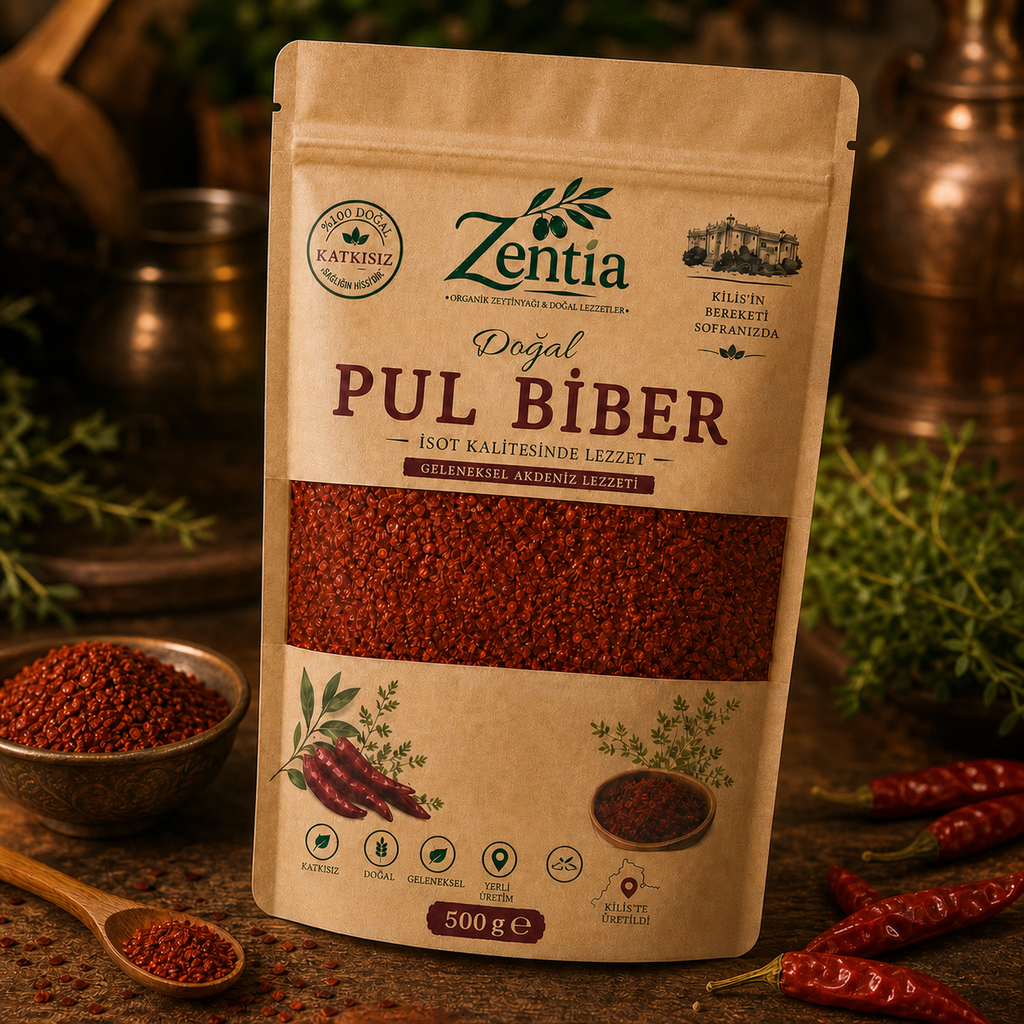 zentia pul biber 500g yukaridan uc ceyrek